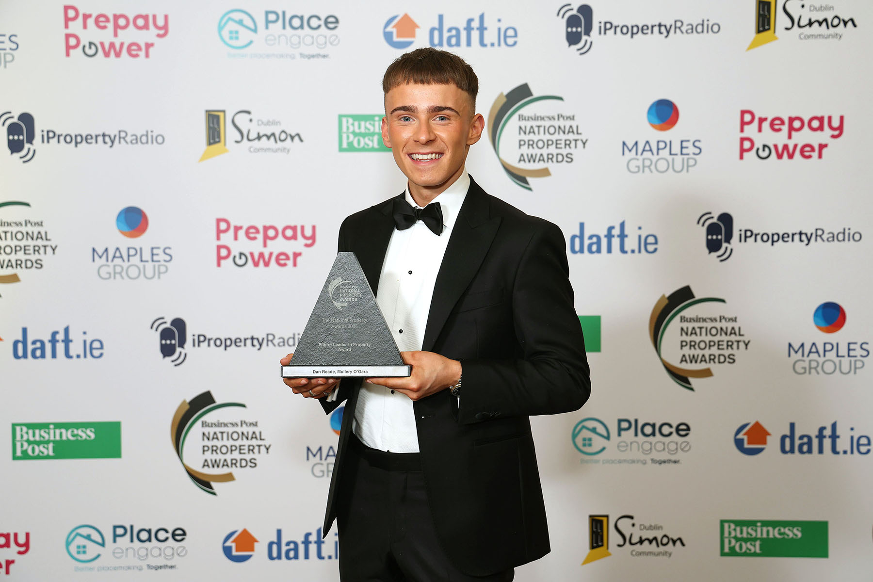 Thursday 27th February 2025; Dan Reade, Mullery O'Gara, Future Leader in Property Award at The National Property Awards 2025, Intercontinental Hotel, Dublin. Picture Credit: Damien Eagers